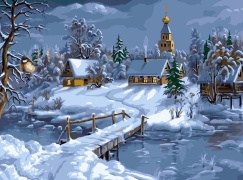 Картина по номерам на холсте и подрамнике 40х50 см