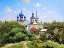 Вышивка крестиком 40х50см, Церковь - Вышивка крестиком 40х50см, Церковь