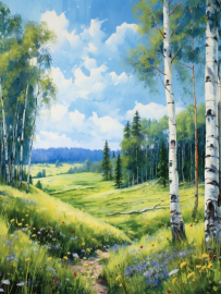 Вышивка крестиком 40х50см, Русскиая природа - Вышивка крестиком 40х50см, Русскиая природа