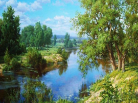 Вышивка крестиком 40х50см, Русская природа - Вышивка крестиком 40х50см, Русская природа