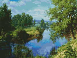 Вышивка крестиком 40х50см, Русская природа - Вышивка крестиком 40х50см, Русская природа