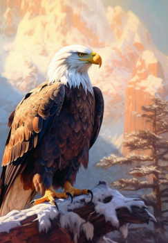 Вышивка крестиком 40х50см, Горный орел