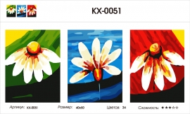 Триптихи 40x50 - Ромашки - Триптихи 40x50 - Ромашки