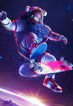 Космонавт на скейте