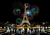 Скретч-картины: Fireworks Paris