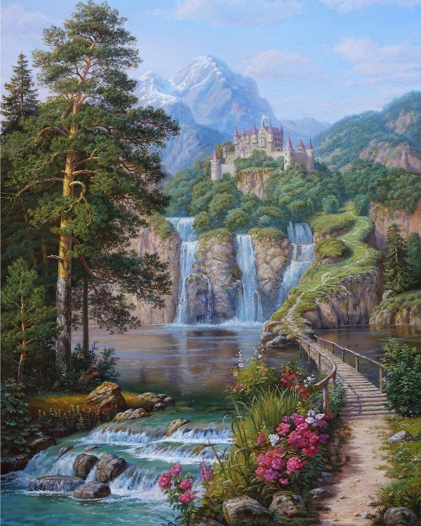 Картины по номерам водопады