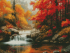 Вышивка крестиком 40х50см, Осенний водопад - Вышивка крестиком 40х50см, Осенний водопад