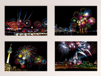 Скретч-картины: Fireworks postcards