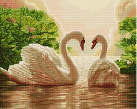 Алмазные мозаики 40x50 - Королевские лебеди - Алмазные мозаики 40x50 - Королевские лебеди