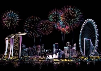 Скретч-картины: Singapore Firework