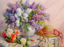 Сирень и розы (худ. Дандорф О.)
