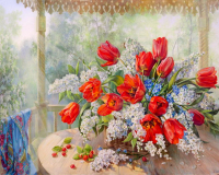 Алмазная мозаика круглыми стразами 40x50: Алмазная мозаика на подрамнике 40х50