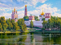 Вышивка крестиком 40х50см, Монастырь