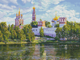Вышивка крестиком 40х50см, Монастырь - Вышивка крестиком 40х50см, Монастырь