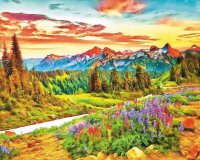 Алмазная мозаика круглыми стразами 40x50: Алмазная мозаика на подрамнике 40х50