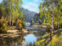Вышивка крестиком 40х50см, Природа