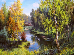 Вышивка крестиком 40х50см, Природа