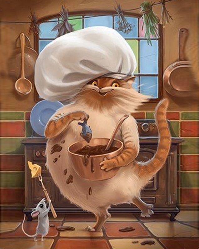 Кот поваренок картинка