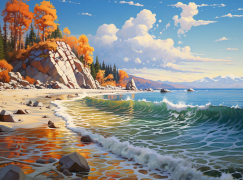 Каменистый пляж (худ. Яковец Е.)