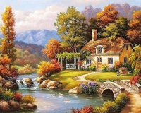 Алмазная мозаика круглыми стразами 40x50: Алмазная мозаика на подрамнике 40х50