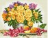 Алмазные мозаики 40x50 - Натюрморт с желтыми розами - Алмазные мозаики 40x50 - Натюрморт с желтыми розами