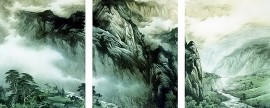 Триптихи 40x50 - Горы в тумане - Триптихи 40x50 - Горы в тумане