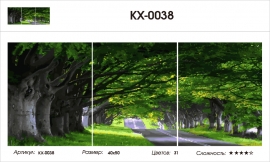 Картины по номерам 40x50 - Триптихи - Арка из деревьев - Картины по номерам 40x50 - Триптихи - Арка из деревьев