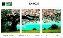 Триптихи 40x50 - Японская вишня - Триптихи 40x50 - Японская вишня