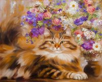 Картины по номерам 40х50: Летний день на даче (худ. Котинова Г.)